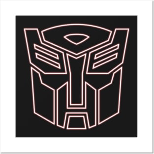 Autobot Logo Glow - Red Posters and Art